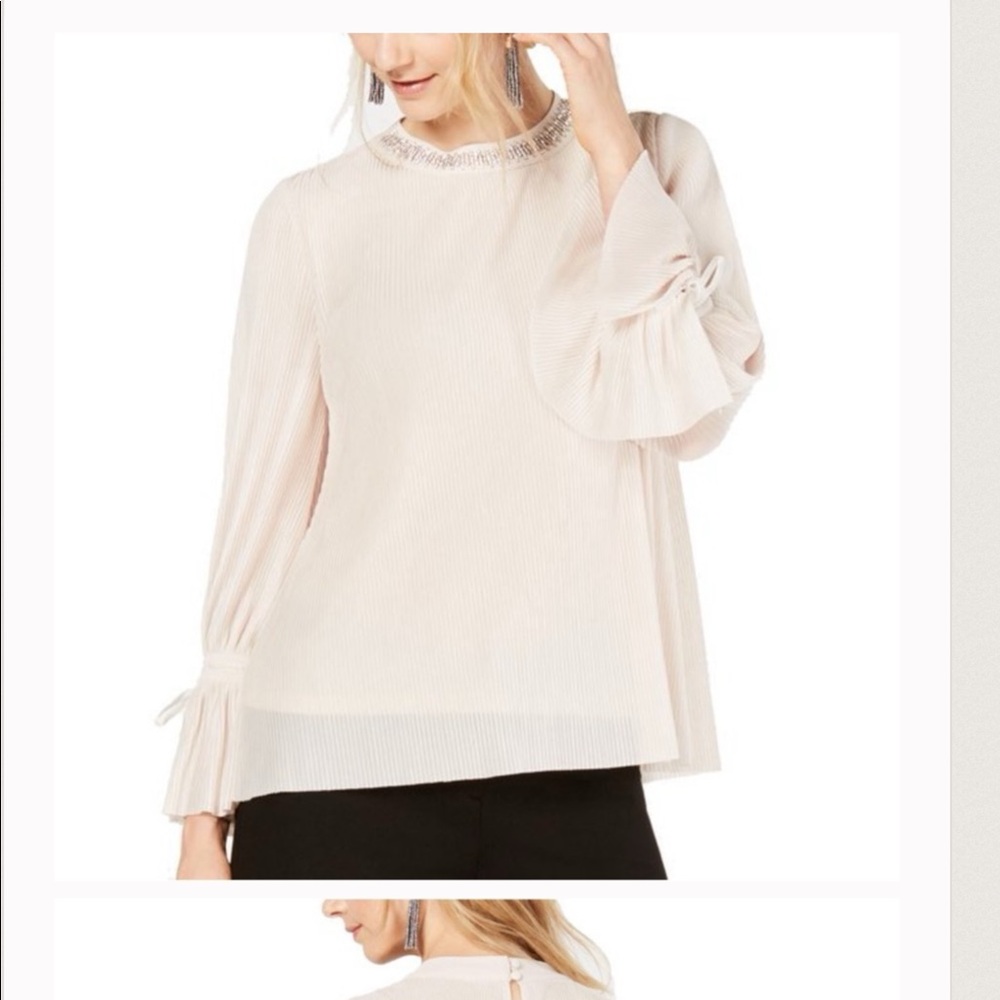 Alfani Blouse with Gorgeous Embellished Nneckline